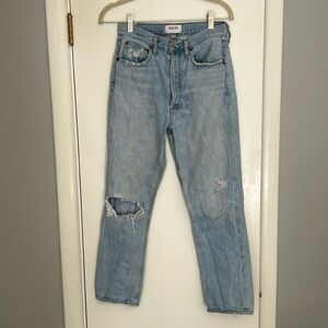 Agolde Riley High Rise jeans with holes